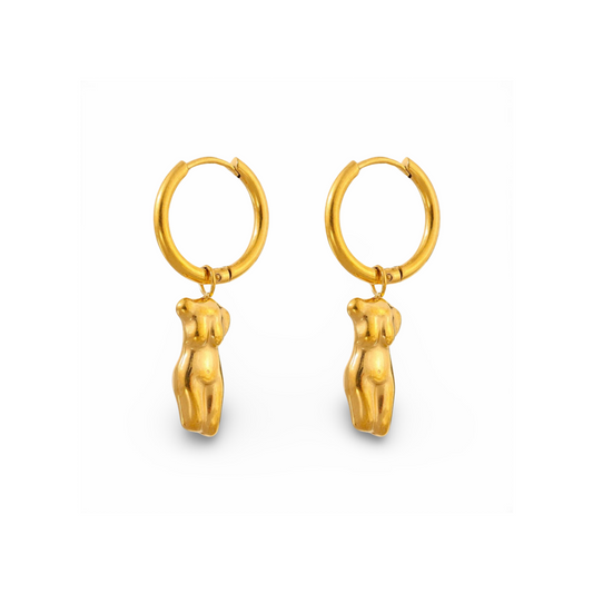 Gold MyBody Drop Hoop Earrings