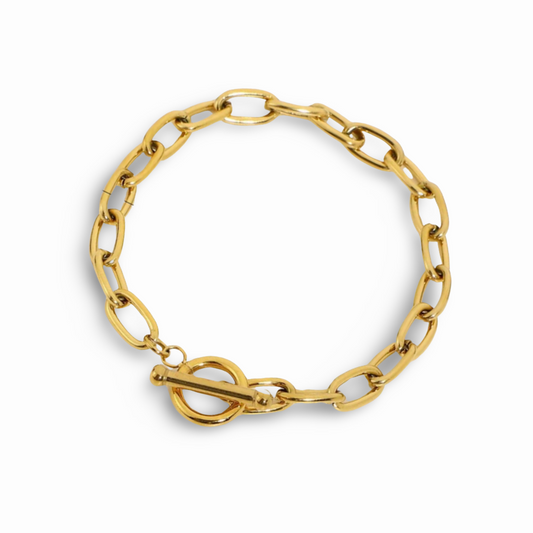 Gold T Bar Bracelet