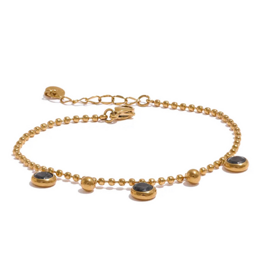 Nyla Gold Bracelet With Cubic Zirconia Stones