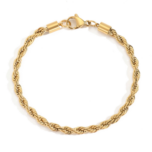 Gold Twisted Rope Bracelet